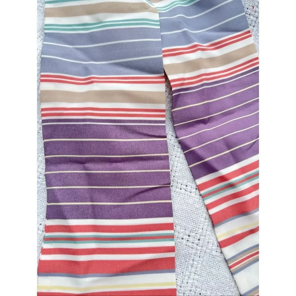 VTG 80s Coastal Resort Stripe Scarf Palm Beach Grandmillennial